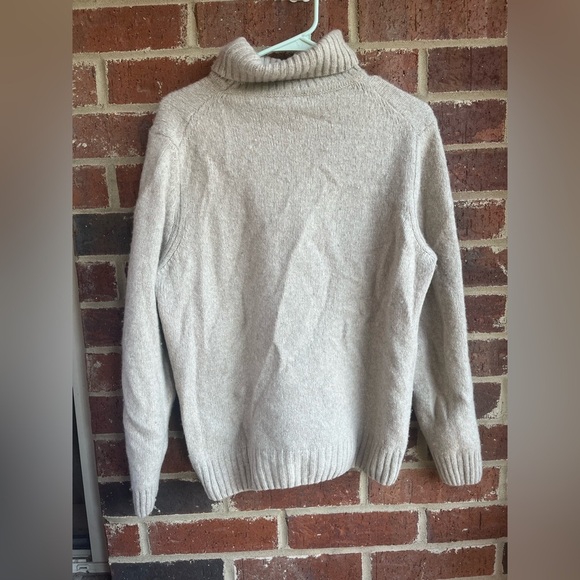 Zara Cream Wool High Neck Sweater Size Large - Picture 5 of 9